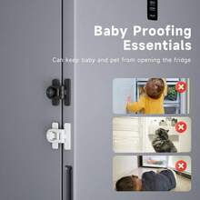 4pcs Child Safety Locks, Fridge Lock, Drawer Lock, Cabinet Lock, Oven & Microwave Lock, Anti-Open For Baby/Kids - Multicolor - View 9