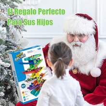 Pista de Coches Rampas para Niños con 8 Coches,Juguete de Carreras Educativo de 9 Niveles,Juguete de Pista de Carros Estacionamiento,Regalos para Niños para Navidad,Cumpleaños - verde menta - Ver 8