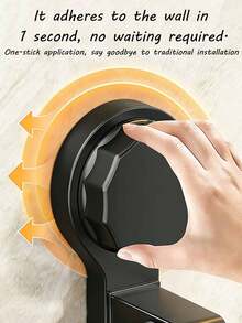 Giá treo khăn hai tầng gắn tường không cần khoan, có giác hút - Thanh treo khăn phòng tắm màu đen chắc chắn, tiết kiệm không gian, đựng được khăn tắm, áo choàng và dép (Lắp đặt dễ dàng, thiết kế hiện đại) - Nhiều màu - Xem 9