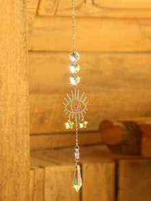 1件装邪眼阳光捕捉器水晶挂饰彩虹制造器星星阳光捕捉器窗户装饰美学房间装饰波西米亚家居装饰精神保护禅意瑜伽工作室装饰女巫饰品魔法彩虹棱镜墙饰花园装饰周年纪念生日礼物 - E - 查看 6