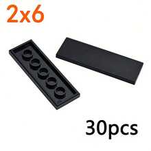 MIGUBA 30 viên gạch xây dựng trơn 2x6, tấm phẳng, gạch phẳng 2*6, phụ kiện gạch, tương thích với bộ 69729 - Nhiều màu - Xem 13