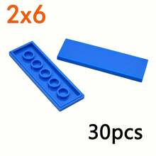 MIGUBA 30 viên gạch xây dựng trơn 2x6, tấm phẳng, gạch phẳng 2*6, phụ kiện gạch, tương thích với bộ 69729 - Nhiều màu - Xem 7