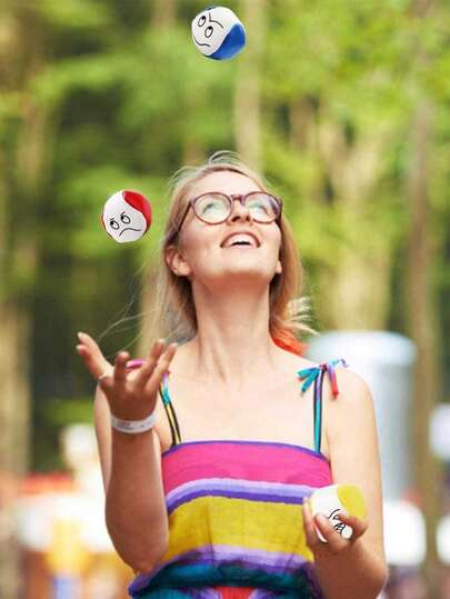 Bộ 3 quả bóng tung hứng dành cho người mới bắt đầu, mềm mại và dễ chơi, bộ bóng tung hứng mini bền chắc, quà tặng tiệc Valentine, hoàn hảo cho các trò chơi ngoài trời, đạo cụ tung hứng xiếc, quà tặng sinh nhật.