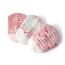 Bộ 6 đôi/12 đôi tất trẻ em hình bọ rùa hoạt hình, tất dài đến bắp chân cho bé trai và bé gái, tất hoạt hình thoáng khí. - Nhiều màu - Xem 4