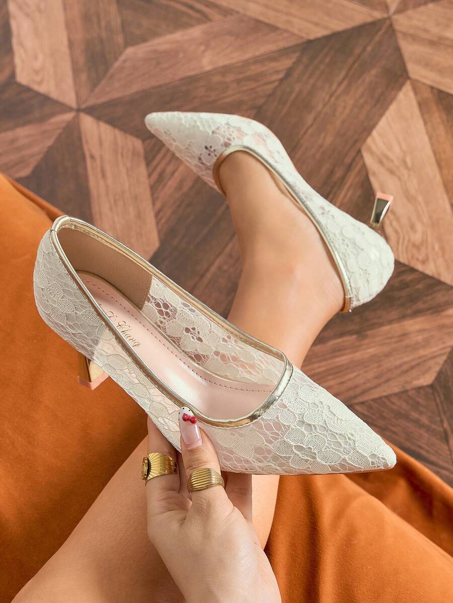 Fashionable Breathable High Heels For Women - Gold - View 1