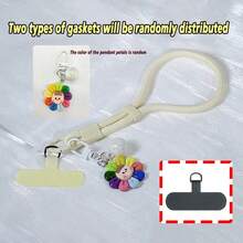 1pc Minimalist Adjustable Short Strap Buckle Lanyard, Phone Lanyard, Water Bottle Holder, Key Chain, Wrist Strap With Pad - Multicolor - View 24