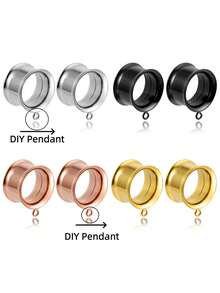 2 chiếc khuyên tai giãn lỗ bằng thép titan thời trang, không gây dị ứng, chống thấm nước, chống oxy hóa, dành cho cả nam và nữ, trang sức tự làm, quà tặng. - Nhiều màu - Xem 4