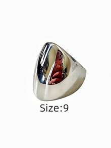 1枚简约优雅法式时尚316不锈钢18K镀金真空涂层戒指，经久耐用，防水防过敏，适合日常、旅行和度假佩戴。 - 光面長女士戒指 - 查看 12