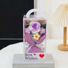 创意花束，手工编织玫瑰向日葵花束，人造玫瑰花束，情人节、圣诞节、婚礼、母亲节、教师节、新年、生日、毕业典礼礼物（含礼盒） - 彩色 - 查看 11