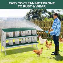 Egg Handling Supplies - Green 10-compartment Cubicle - With Support Frame - View 5