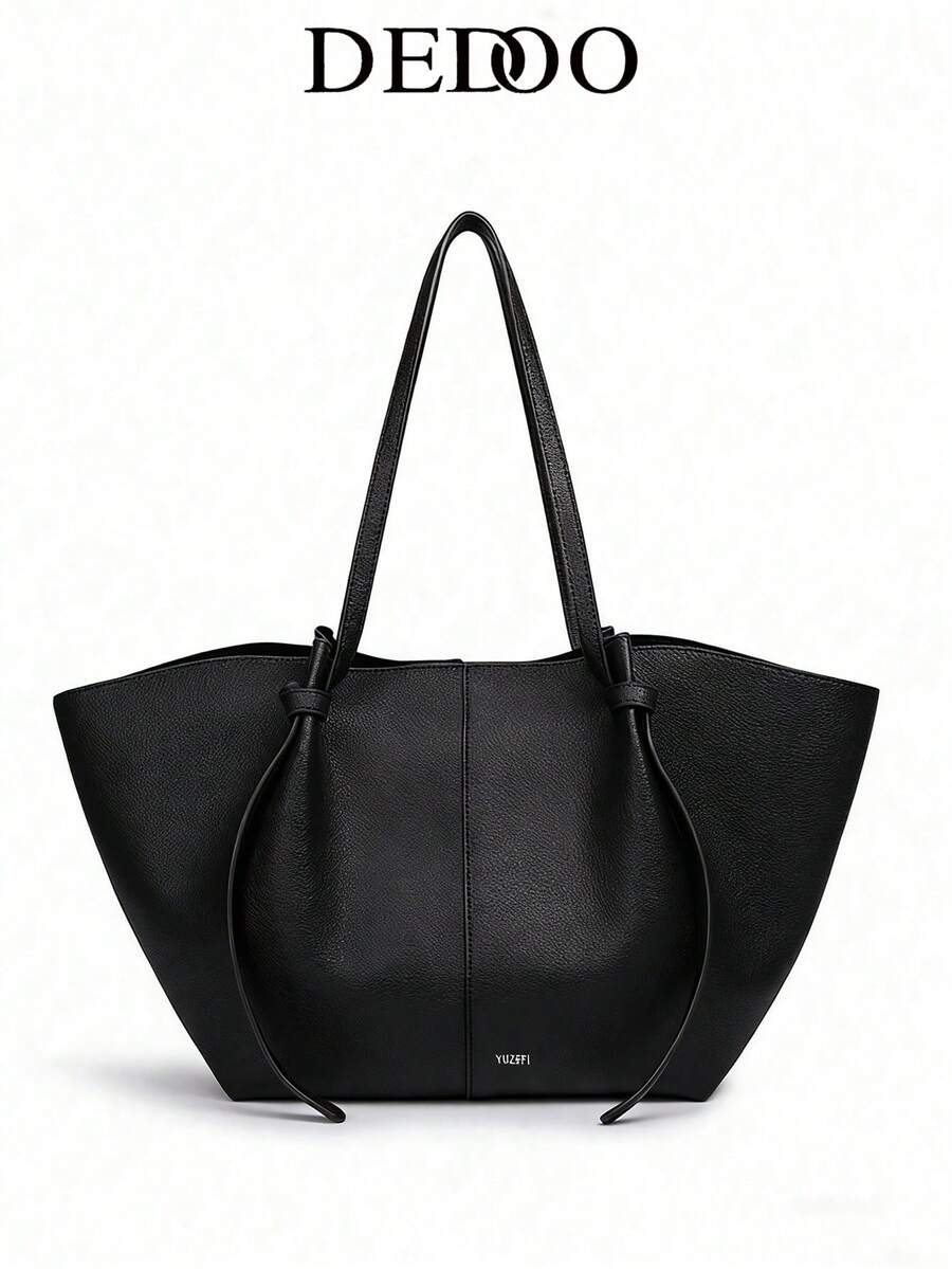 Fashionable Large Capacity Trapezoid Design Lock Closure Women's Shoulder Bag, Luxury PU Leather Handbag, High-Quality Underarm Bag