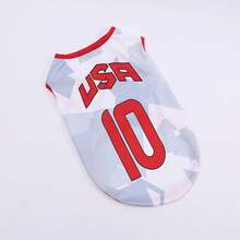 Pet Football Team Dog Vest, Summer Thin Clothes For Teddy Pomeranian Bichon Puppy Cats, Breathable Pet Apparel - 美國 - 查看 11