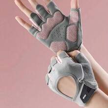 1 双男女通用透气防滑半指骑行手套，专业健身钓鱼自行车手套，夏季适用 - A - 查看 8