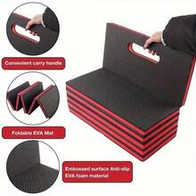 Estera de reparación automotriz de EVA - Plegable, ligera, aislante del calor, estera de alta calidad de uso múltiple para reparaciones al aire libre, camping, senderismo. Diseño ergonómico portátil, material EVA duradero, funcionalidad versátil - Negro - Ver 4