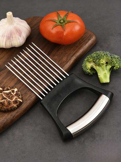 1 chiếc máy thái rau củ bằng thép không gỉ cao cấp, máy thái hành đa năng, dao cắt sắc bén bền bỉ dùng cho thịt, khoai tây, cà chua, trái cây và rau củ, dụng cụ nhà bếp cắt nhanh tiện lợi cho việc nấu nướng tại nhà, vật dụng thiết yếu trong nhà bếp.