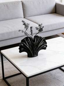 1pc French Retro Leaf Resin Vase, Suitable For Living Room And Tabletop Decor - Ginkgo Leaves - View 6