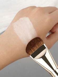 1支粉底霜化妆刷 超薄舌形粉底化妆刷 圆头面部轮廓刷 扁平轮廓刷 晕染刷 - 彩色 - 查看 4
