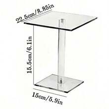 亚克力蛋糕架，多层甜点展示架，可拆卸圆形/方形透明纸杯蛋糕架，亚克力透明甜点、纸杯蛋糕、饼干展示架，适用于婚礼、派对 - 查看 11