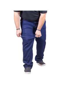 Men's Blue Jeans With Elastane Lycra Plus Size (Sizes 50, 52, 54, 56) Direct From The Factory Immediate Shipping - Màu xanh lam - Xem 1