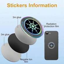6 piezas de pegatinas protectoras contra radiación EMF con diseño de girasol para teléfonos celulares, WiFi 5G, electrónicos, tabletas, computadoras portátiles, computadoras, monitores de TV. Decoración portátil y elegante perfecta para el hogar y la oficina. - Dorado - Ver 8