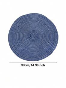 1/4/6pcs Bohemian Woven Round Placemats, Solid Color Woven Lace Tablemats, Non-Slip Pads, Home Kitchen Decor, Bowl Coasters, Suitable For Holiday Party, Birthday, Wedding, Home Decor (Multiple Colors Available) - Multicolor - View 9
