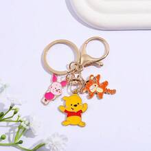 Disney Keychain Cartoon Figure Pooh Bear Love Pendant Keyring Men Women Backpack Jewelry Accessories Gifts - Multicolor - View 4