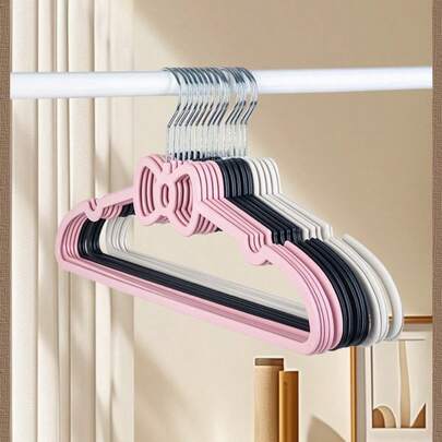10 قطع شماعات بلاستيكية بشكل فراشة وردية، رف تجفيف ملابس إبداعي لغرفة طالب، شماعات ملابس جميلة مانعة للانزلاق