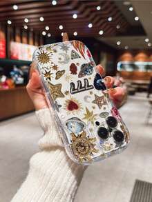 Mysterious Retro & Y2K Baddie Design Shockproof Protective Case Compatible With IPhone 14 Pro Max, 13/12/11/Pro Max, 15 Pro Max, XR/XS Max/XS, Soft 7/8, Wave Edge 16/16 Pro Max, 13 Pro Max, 17, 17 Air, 17 Pro Max, 12 Mini, Fashionable Gift For Women And Men - Multicolor - View 4