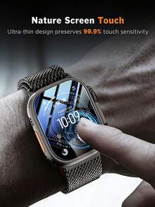 2Pcs 49mm Screen Protector For Apple Watch Ultra 3/Ultra 2, Premium HD 9H Tempered Glass, Anti-Fingerprint & Anti-Scratch - Clear - View 4
