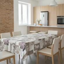 Kiva Stain-Resistant And Waterproof Oilcloth Tablecloth, Sizes From 100x140 To 300x140 Cm And Round 140 Cm - Easy-Clean Oilcloth Tablecloth For Rectangular And Round Tables - Available In 10 Designs - 選項 9 - 查看 2