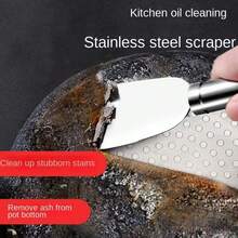 Stainless Steel Scraper Knife, Multi-Functional Scraper Spatula For Tile, Floor, Glass, Fridge Cleaning, Kitchen Cleaning Tool - A - View 5