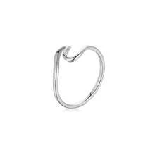 Classic European And American Minimalist Wave Ring, Fashionable Versatile 18K Gold Plated Stainless Steel Jewelry - Multicolor - View 6