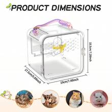 Hamster Travel Cage Bird Carrier Breathable Easy To Clean Square Small Pet Travel Cage Rat Carrier For Hamster Rat Sugar Glider Hedgehog - View 2