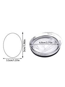 1个/2个装水瓶盖，20盎司替换盖，20盎司细长型替换盖，保温杯替换盖，塑料防溅盖，防漏细长型保温杯盖，适用于直筒杯、平底杯等，单盖两用密封透明塑料防漏盖 - 彩色 - 查看 3