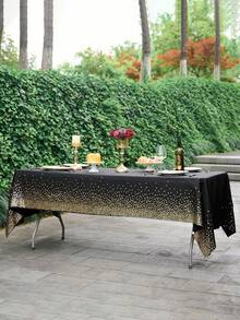 1/2pcs Disposable Tablecloth, Polka Dot Pattern, 137x274cm/54x108in, Thick & Durable Reusable Tablecloth For Birthday Party, Back To School Party, Ramadan, Wedding, Outdoor Picnic - Multicolor - View 4