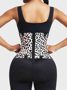 1pc Women's Waist Trainer, High Compression Waist Cincher, Abdominal Shaper, 3-Layer Wrap-Around Corset, Classic Everyday Wear - Đen và trắng - Xem 3