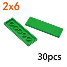 MIGUBA 30 viên gạch xây dựng trơn 2x6, tấm phẳng, gạch phẳng 2*6, phụ kiện gạch, tương thích với bộ 69729 - Nhiều màu - Xem 15