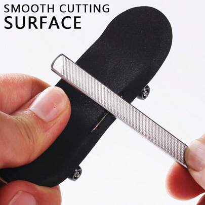 2pcs Finger Skateboard Tools, Smooth Cutting Edge, Sandpaper, Anti-Slip Mat, Designed For Finger Skateboard
