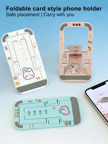 Foldable Desktop Phone Holder, Card-Style Tablet Stand, Ultra-Thin 4-Level Adjustable Holder - Multicolor - View 1