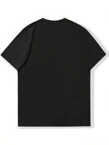 Camiseta Masculina Alce Americano Estampado Casual Blusa em Algodão - Preto - Visão 2
