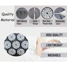 Acupressure Massager Pillow Acupuncture Massage Neck Back Head Pain Relief Relieves Muscle Stress Relaxation Grey - Gris - Ver 2