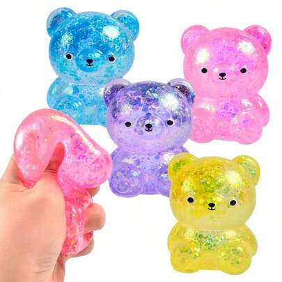1/2/3/4/6pcs Squeeze Sensory Stress Relief Toys, Squeezing Sugar Ball Fidget Toys, Containing Viscous Substance, Suitable For Relieving Anxiety, Autism, ADHD, Restlessness And Other Symptoms