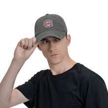 Chicago Cubs Logo Washed Denim Baseball Cap For Adults, Adjustable Distressed Dad Hat For Men Women, All Season - 灰色 - 查看 7
