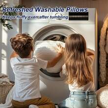 2 ruột gối 40 x 60 cm (16 x 24 inch), ruột gối sợi rỗng (màu trắng) - trắng - Xem 9