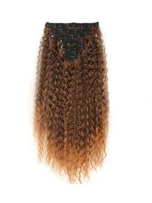 20-Inch Clip-In Hair Extensions Long Hair Extension For Women, Seven-Piece Small Curl Hair Extension, Invisible Seamless Small Wave Hair Extension - Multicolor - View 12