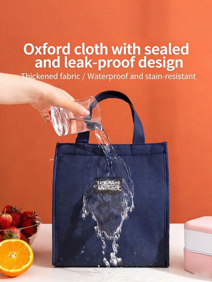 1/3 piezas Bolsa de almuerzo aislada con parche de letra, Bolsa de almuerzo reutilizable a prueba de fugas, unisex, Bolsa térmica de gran capacidad para alimentos, bebidas, aperitivos, adecuada para el trabajo