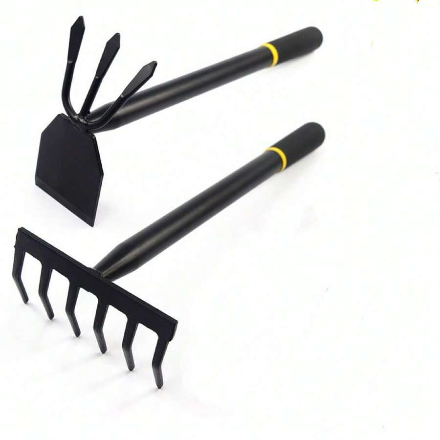Manganese Steel Garden Rake, Beachcombing, Planting Flowers Tool, , Iron Shovel, Digging Rake, Garden, Outdoor - Garden Rake - View 1