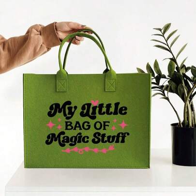 Felt Tote Bag, Women's Handbag, Practical Bag For Work Commute And Travel, Ideal Shopping Bag, Fashionable Beach Bag, Lightweight And Stylish. Suitable As A Gift For Birthday, Holidays, Weddings, Mother's Day, Graduation Season, Nurses' Day, Teachers' Day