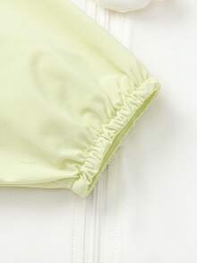 Balabala Infant Toddler Summer UV Protection Hooded Jacket, Lightweight Sun Proof Coat With Cute Ears, Fashionable Outdoor Wear - White Green Tone - View 5