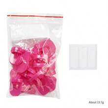 26 piezas de tiras de barrera de esmalte de uñas de plástico reutilizables, 10 tamaños, protectores de uñas curvos elegantes de color rosa, con 3 cintas adhesivas, guía de borde de uñas de fácil aplicación, adecuado para salón y manicura en casa - Multicolor - Ver 12